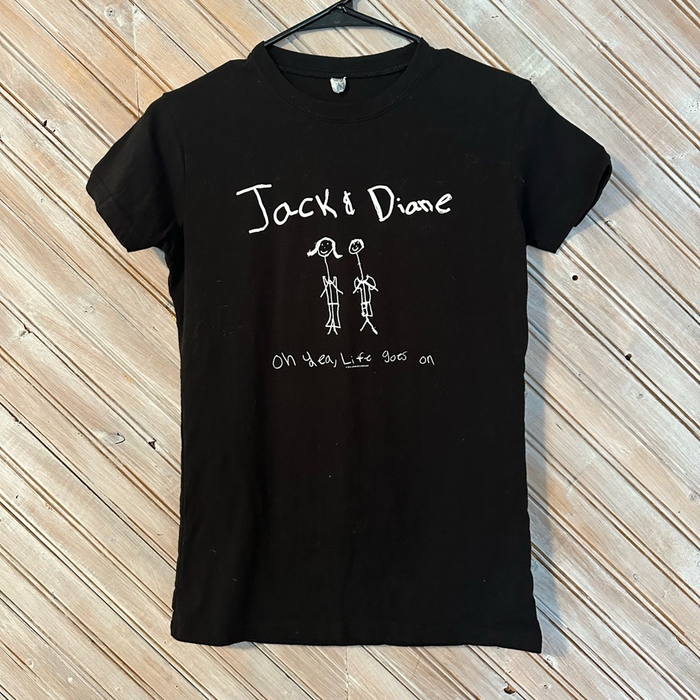 Jack & Diane John Mellencamp  Black Kids T-Shirt Band Rock Country